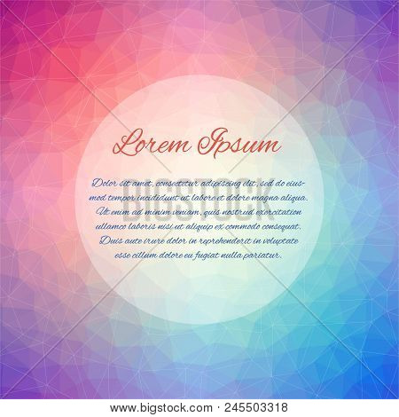 Vector Polygon Background. Low-poly Abstract, Geometric Background