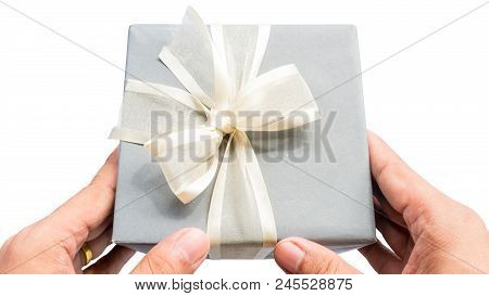 Gift Happy Box For Surprise On White Color Background