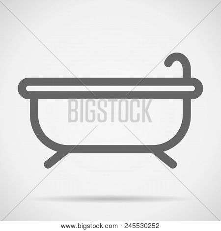 Bathtub Modern Design A Vector Drawing Draft