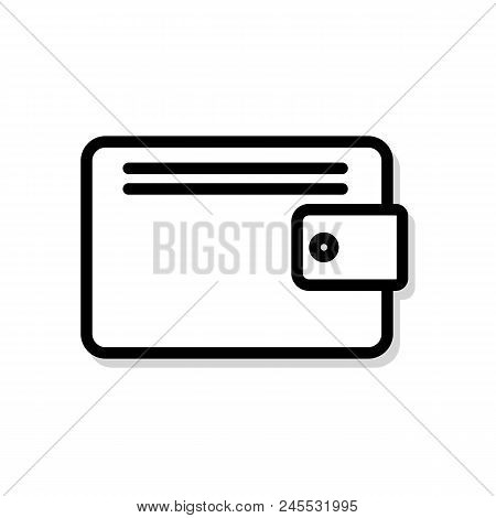 Wallet Simple Flat Design Vector Drawing Draft
