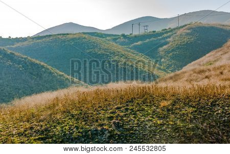 Hiking The Hills In San Clemente Calfiornia On A Sunny Day