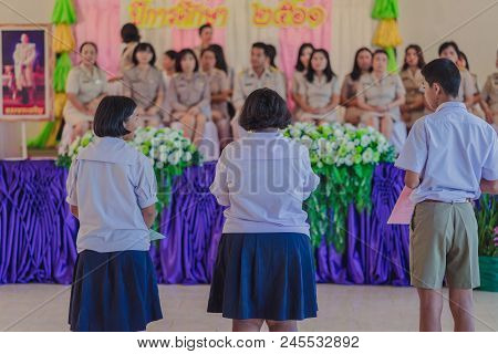 Kanchanaburi Thailand - June 14 : Unidentified Students Decorate