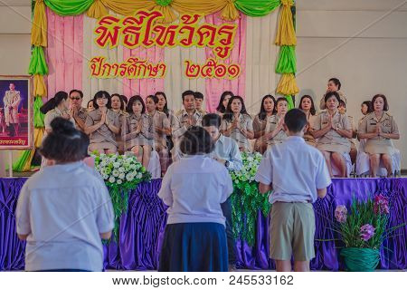 Kanchanaburi Thailand - June 14 : Unidentified Students Decorate
