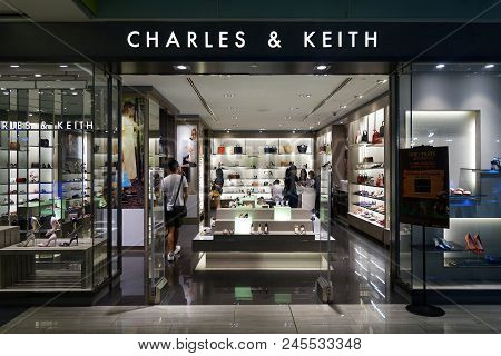 Singapore-june 17, 2018: Charles & Keith Store Outlet In Marina Square, Singapore. This Shop Was Fou