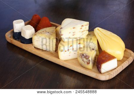 Assorted Kachotta On A Wooden Table. Assorted Kachotta