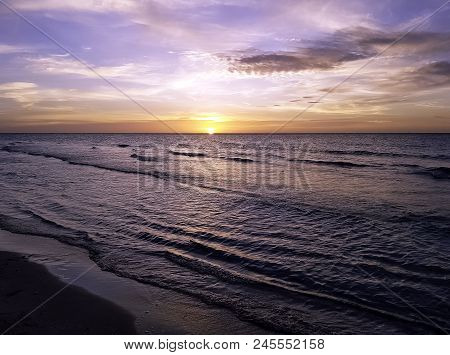 Sunset Over  Bay Of Pigs On Caribbean Sea  - Cuba
