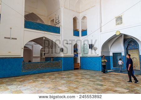 Yazd, Iran - March 23, 2018: Interior Of Amir Chakhmaq Mosque Or Dahouk Mosque