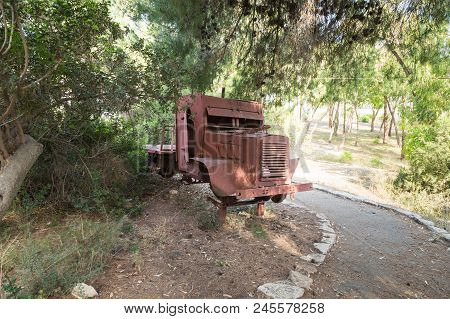 The Remains Of The Defeated Fighting Vehicles Of The Hagana - The Idf - Ambushed During The War Of I