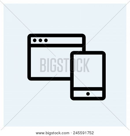 Responsive Icon Vector Icon On White Background. Responsive Icon Modern Icon For Graphic And Web Des