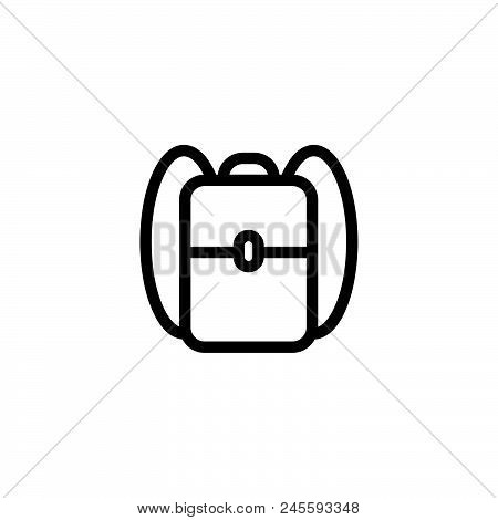 Backpack Vector Icon On White Background. Backpack Modern Icon For Graphic And Web Design. Backpack 
