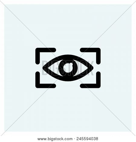 Eye Scan Icon Vector Icon On White Background. Eye Scan Icon Modern Icon For Graphic And Web Design.