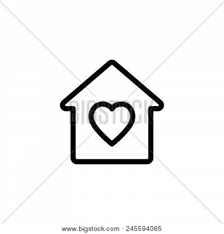 Lovely Home Vector Icon On White Background. Lovely Home Modern Icon For Graphic And Web Design. Lov