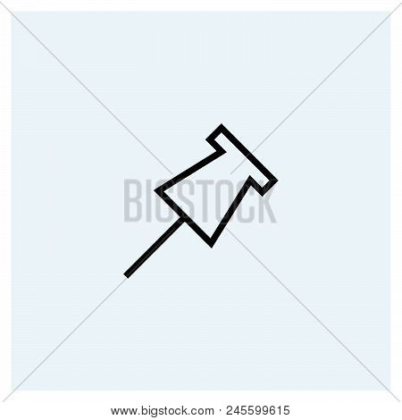 Pin Icon Vector Icon On White Background. Pin Icon Modern Icon For Graphic And Web Design. Pin Icon 