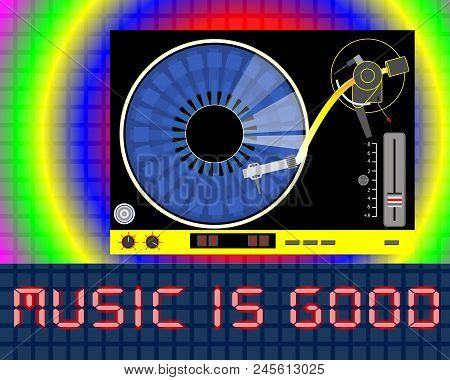 A Musical Vinyl Player With A Gorgeous Background