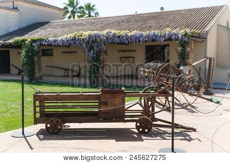 Metal Farm Implements On A Farm In South Italy