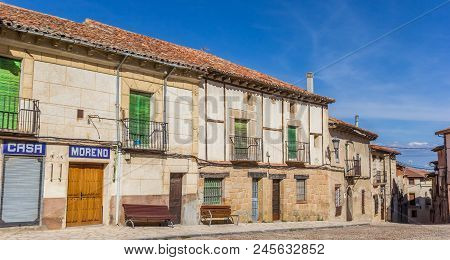 Atienza, Spain - April 18, 2018: Panorama Of Old Houses In The Center Of Atienza, Spain