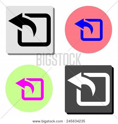 Maximize. Simple Flat Vector Icon Illustration On Four Different Color Backgrounds