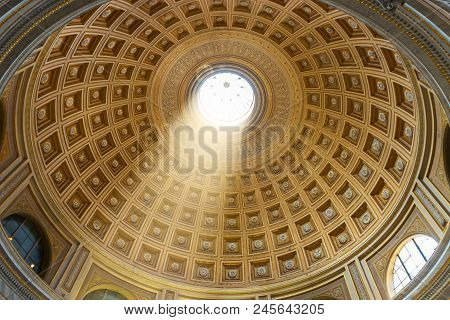 Rome, Italy - June 29, 2017: Sistine Chapel Ceiling, Creation Scene, Vatican Museums, Rome, Italy.