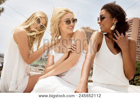 Group Of Multiracial Girlfriends Having Fun Together.