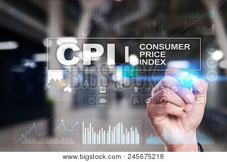 Cpi. Consumer Price Index Concept On Virtual Screen