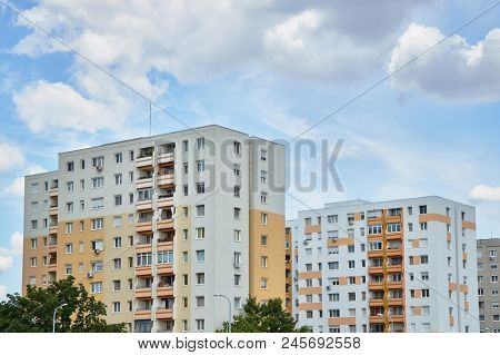 Residential building block with many flats