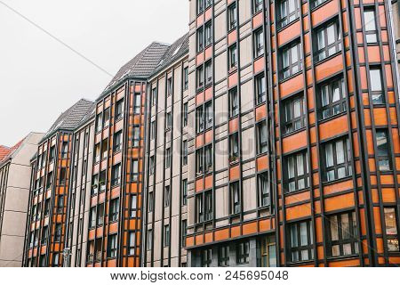 A Traditional Residential Building In The German Style In Berlin.