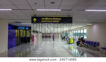 Bangkok, Thailand - Apr 23, 2018. Interior Of Don Muang International Airport (dmk) In Bangkok, Thai