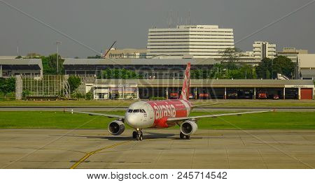 Passenger Airplane At The Airport