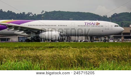 Passenger Airplane At The Airport