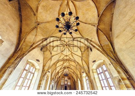 Flower Shape Patterned Ceiling Of The Vladislav Hall