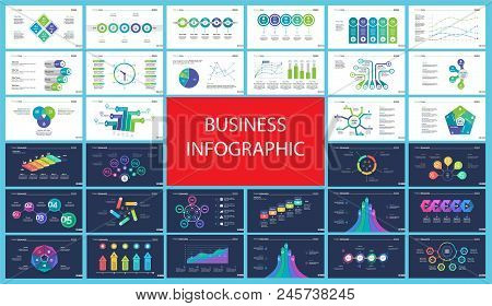 Business Inforgraphic Design Set For Strategy Concept. Can Be Used For Business Project, Annual Repo