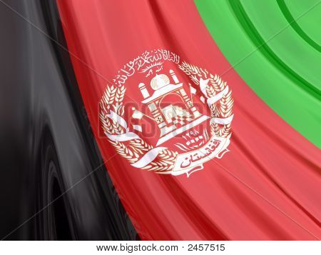 Lesklý vlajka Afghánistánu