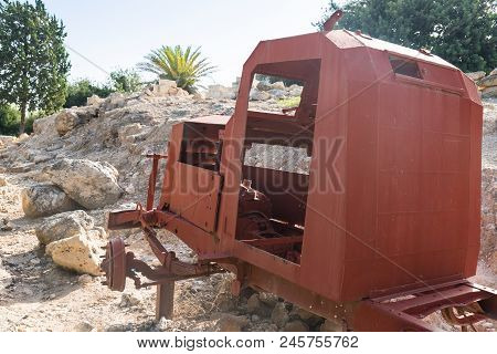 The Remains Of The Defeated Fighting Vehicles Of The Hagana - The Idf - Ambushed During The War Of I