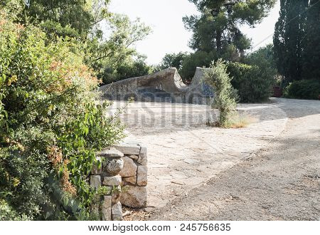 Nahariyya, Israel, 16 June, 2018 : Fragment Of The Memorial With A Story In Hebrew About The Ambushe