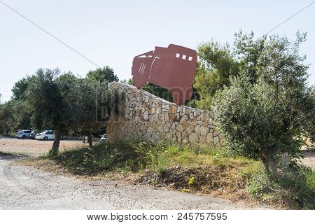 Nahariyya, Israel, 16 June, 2018 : A Memorial Plinth Near The Place With The Ambushed Fighting Vehic