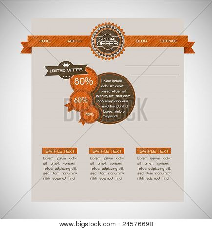 Retro Vintage Website skabelon