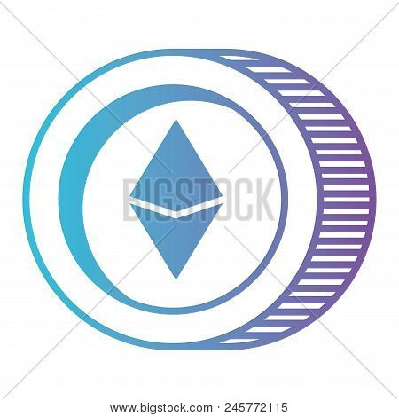 Cryptocurrency Etherum Coin Isolated Icon Vector Illustration Design
