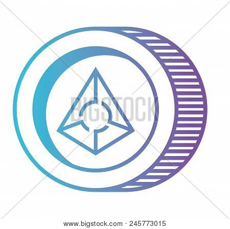 Cryptocurrency Augur Coin Isolated Icon Vector Illustration Design