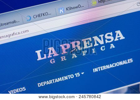 Ryazan, Russia - June 16, 2018: Homepage Of Laprensagrafica Website On The Display Of Pc, Url - Lapr