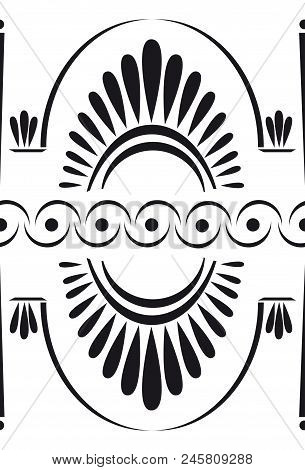 Classical Seamless Border On Transparent Background. Ornamental Seamless Pattern For Design Cards, I