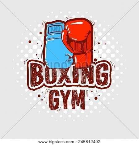 Typographic Boxing Tee Print Design With Gloves For T Shirt Printing