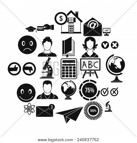 Erudite Icons Set. Simple Set Of 25 Erudite Vector Icons For Web Isolated On White Background