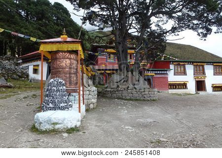 The Entrance Of The Khumjung Gompa, Everest Base Camp Trek, Nepal