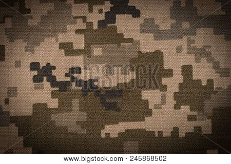 Universal Camouflage Pattern Army Combat Uniform Digital Camo. Top View.