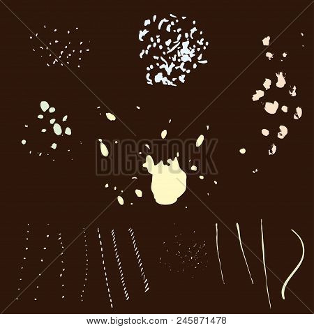 Splash Of Ink, Stroke For Brush, Abstract Spots.