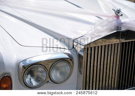 Front Of Rolls Royce Ready For Wedding 6/10/2018 Prague Auto Show