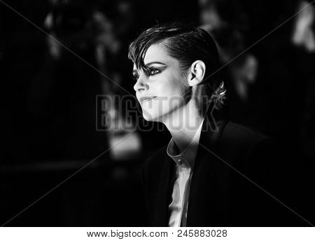  Kristen Stewart attends the screening of 'Knife + Heart (Un Couteau Dans Le Coeurr)' during the 71st annual Cannes Film Festival at Palais des Festivals on May 17, 2018 in Cannes, France.