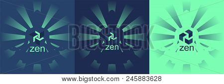 Glowing Silhouette Of A Meditating Man With Zen Cash On His Chest