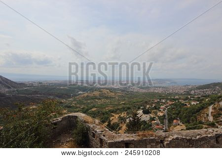 View On City Of Split From Place Klis Fortress, Croatia