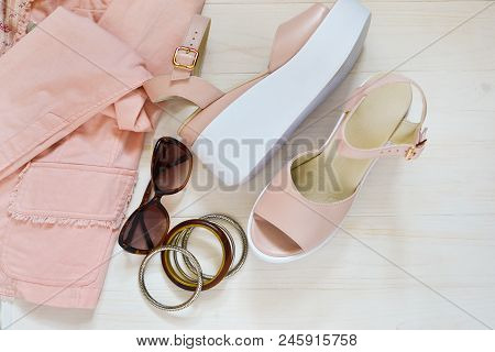 Fashionable, New Clothes, Sandals And Accessories. Fashion & Style.